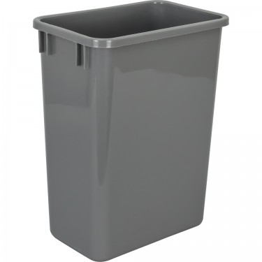 Gray 35 Quart Plastic Waste Container