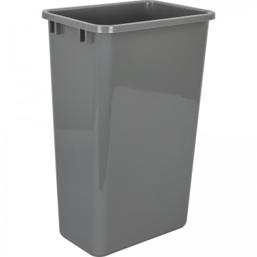Gray 50 Quart Plastic Waste Container