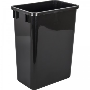 Black 35 Quart Plastic Waste Container