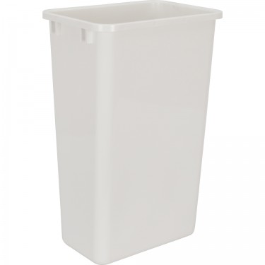 White 50 Quart Plastic Waste Container