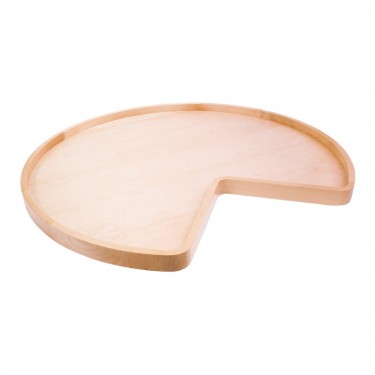 24" Diameter Kidney Wooden Lazy Susan without Hole