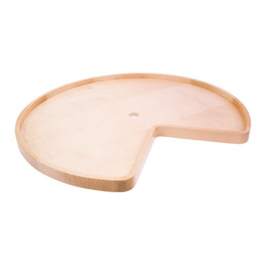 24" Diameter Kidney Wooden Lazy Susan with Hole