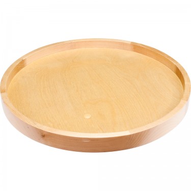 28" Round Wooden Lazy Susan with Swivel