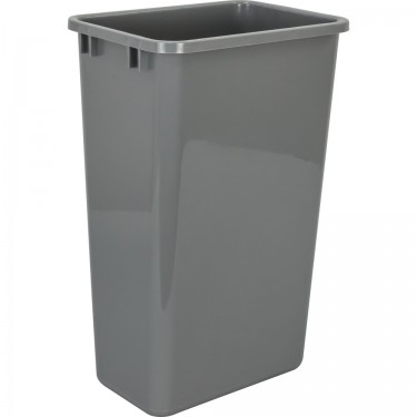 Box of 4 Gray 50 Quart Plastic Waste Containers